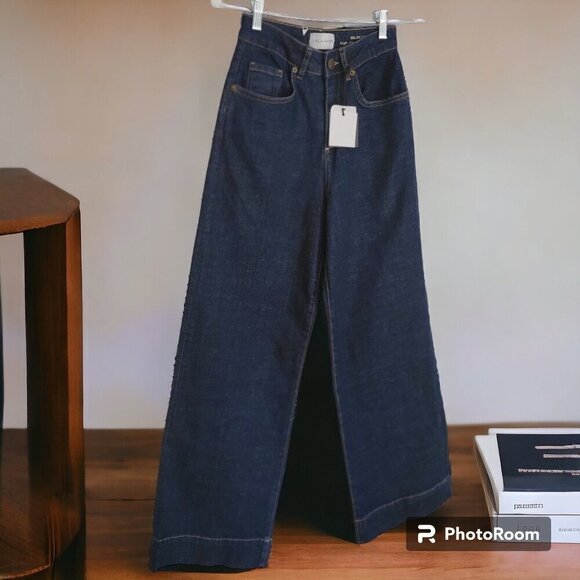 LOLA JEANS MiLAN -DRB High Rise Wide Leg Jeans Ultra High-Rise Sz 24- NWT - Picture 5 of 10